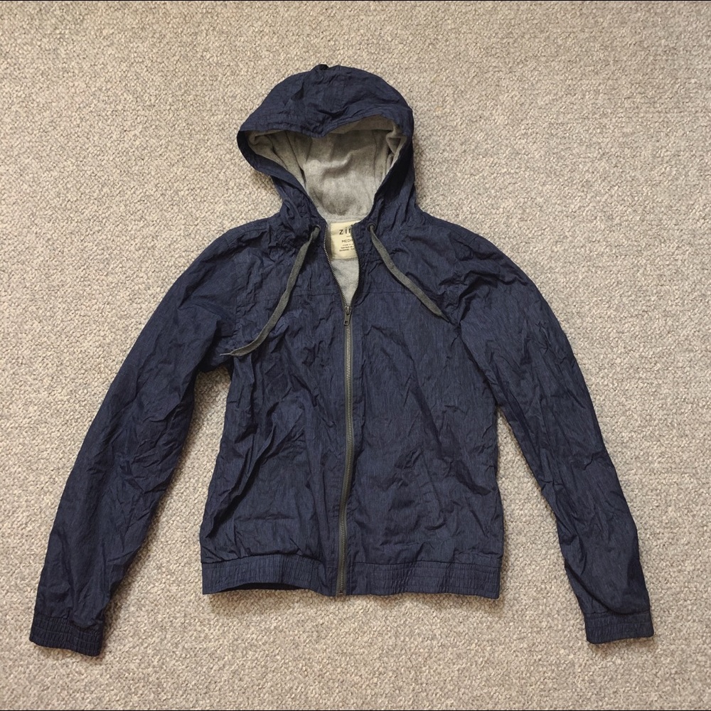 NWOT Medium Zine Chambray Hoodie